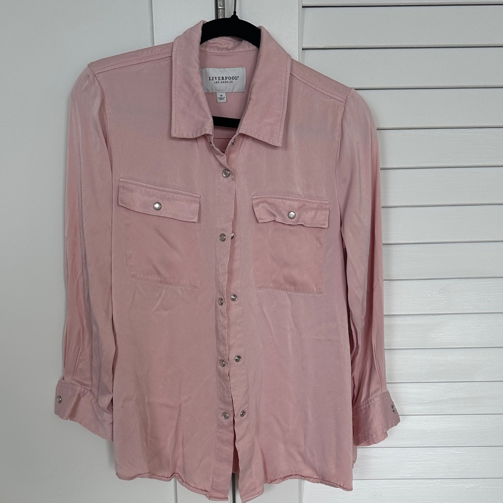 Liverpool Light Pink Button-Up Shirt